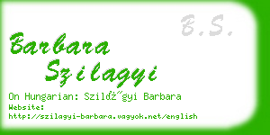 barbara szilagyi business card